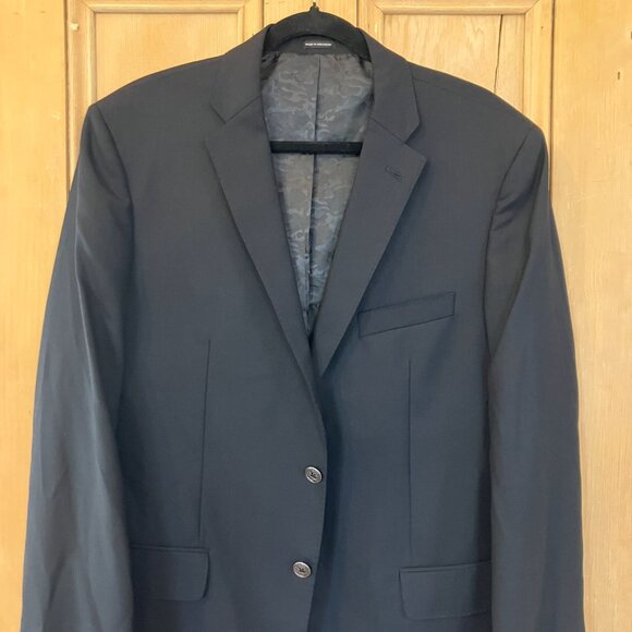 JOE Joseph Abboud Mens Slim Fit Super 120's Wool Blazer Size 42R Black AN EXC - Picture 5 of 12